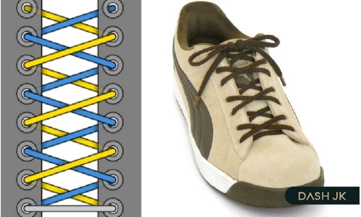 Thắt dây giày Nike Jordan kiểu bắt chéo