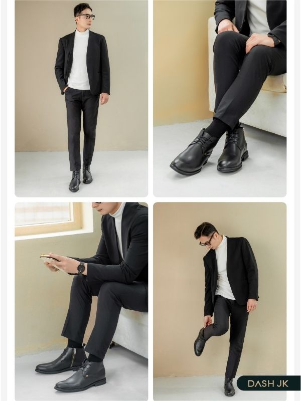 Phối đồ quần âu với giày Chukka Boots