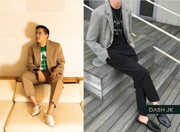 Vest thanh lịch với giày sục