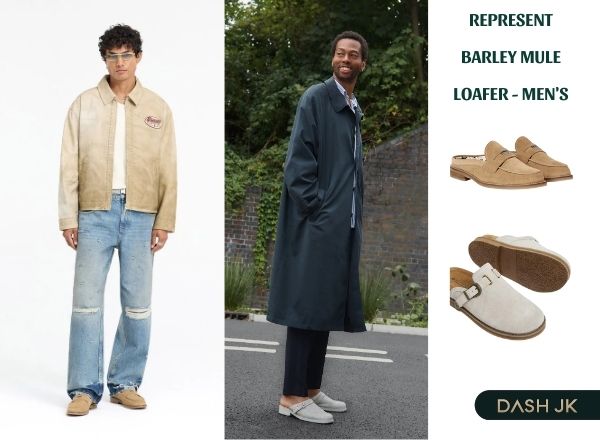 Mặc quần jean đi giày sục nam