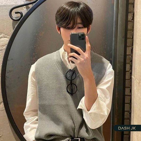 Phong cách thư sinh cùng áo len và áo sơ mi