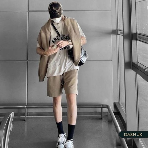 Phối đồ nam Hàn Quốc với quần short