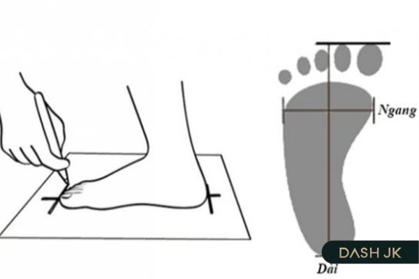 Các bước tự đo size giày cực chuẩn
