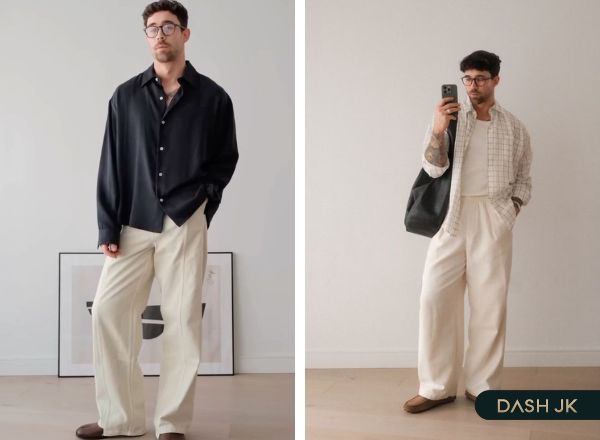 Phối đồ giày lười vải nam phong cách hoài cổ