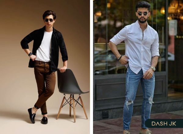 Phối đồ giày lười vải nam mạnh mẽ phong cách cá tính