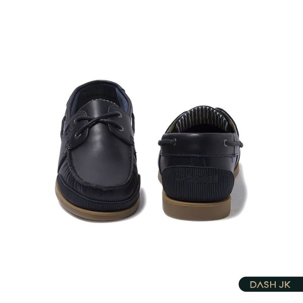 Giày Lười Nam Lacoste Nautic Soft Leather Bootschoenen dây đan chéo trẻ trung