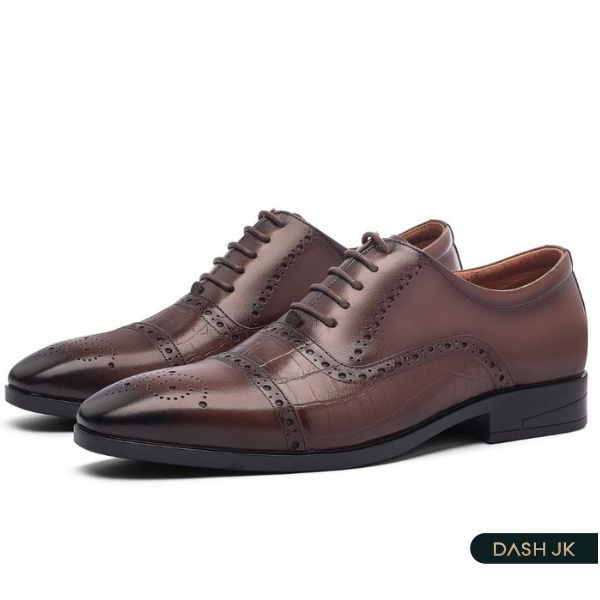 Giày Oxford tone nâu trầm cổ điển 