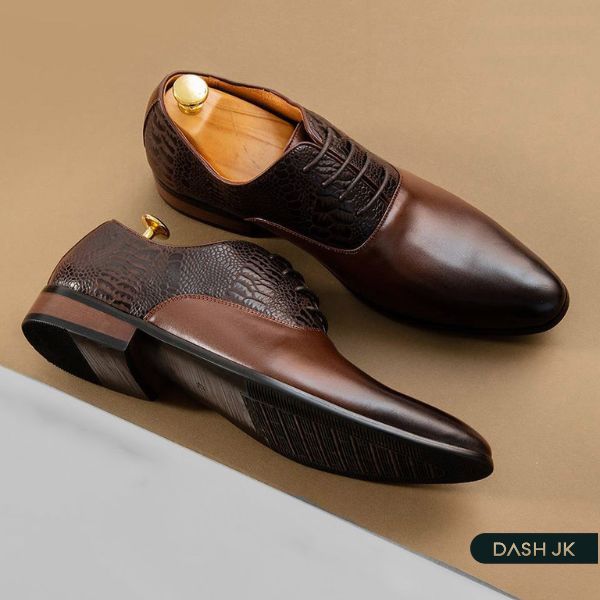 Giày Oxford da cá sấu