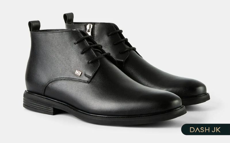 Giày da nam đẹp Chukka Boot kết hợp dây cùng khoá kéo bên sườn