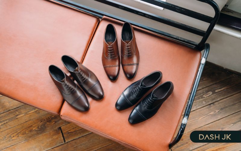 Giày Oxford chế tác từ da bò thật 100% nhập khẩu tại Ý