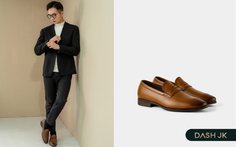 Giày Loafer phối đồ cùng suit lịch lãm, sang trọng