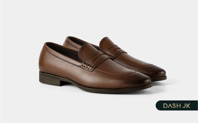 Giày Penny Loafer da bò nguyên tấm sang trọng, lịch sự