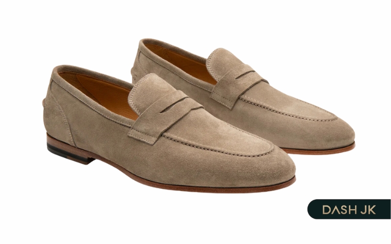 Giày lười Penny Loafer nam da lộn cá tính, phong cách