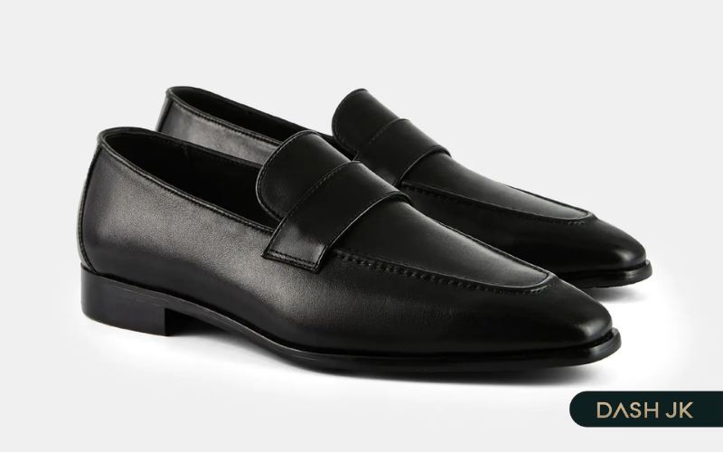 Giày cao cấp hàng hiệu loafer đen mũi vuông trang nhã