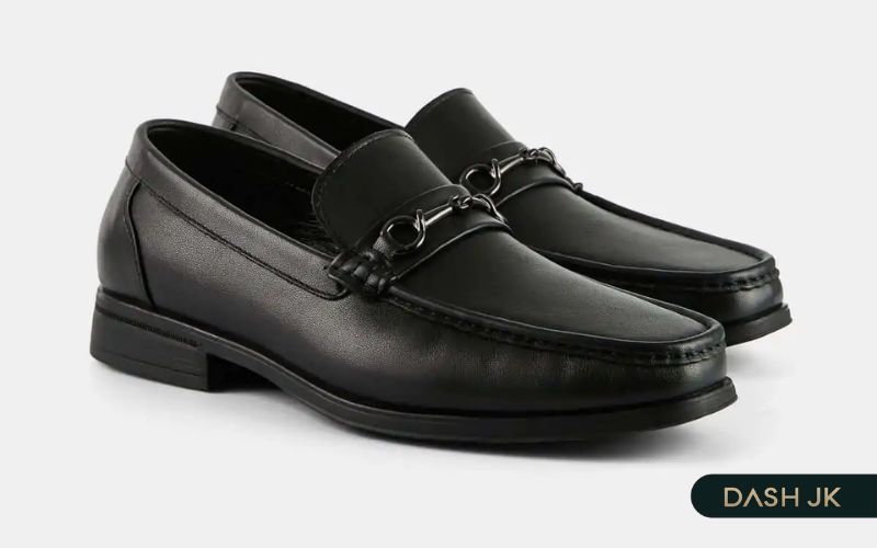 Giày tây nam hàng hiệu đai ngang kim loại sang trọng