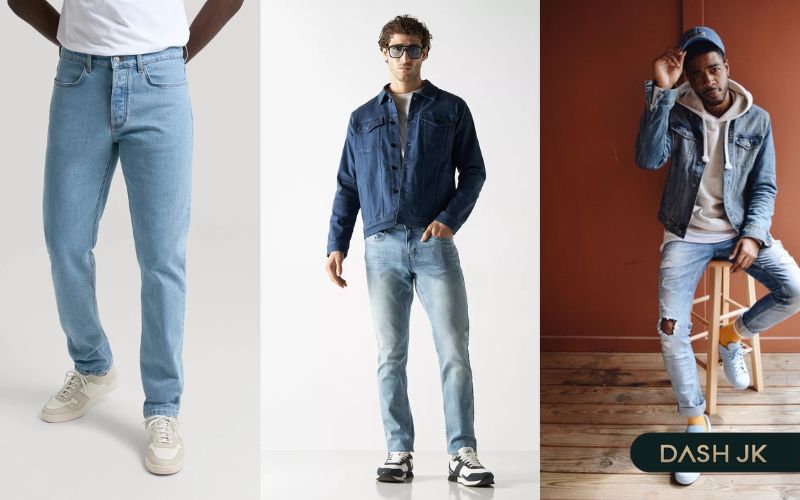 Phối đồ jeans với sneaker năng động, thoải mái