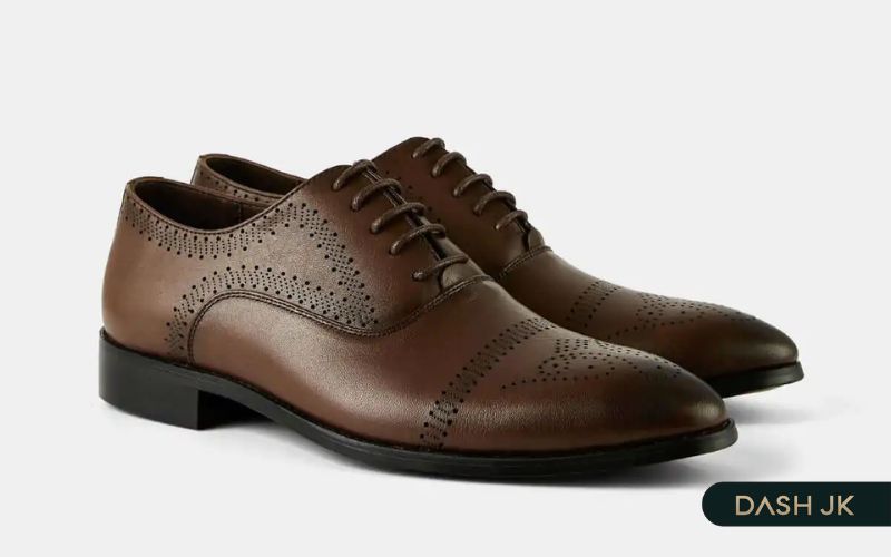 Giày công sở nam trẻ trung Oxford Classical hoạ tiết đục lỗ