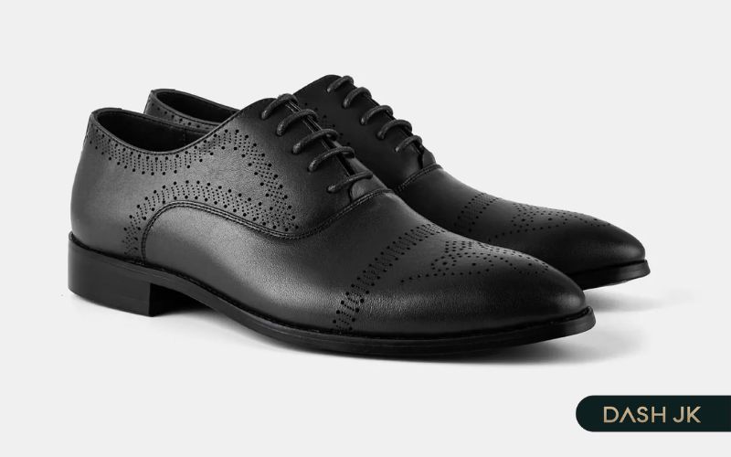 Giày Oxford nam hàng hiệu đen độc bản cho quý ông văn phòng