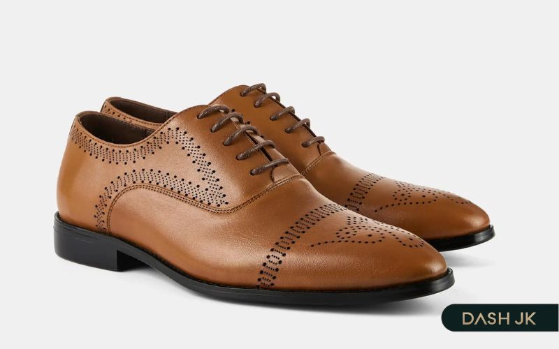 Giày tây nam Oxford nâu bò trẻ trung