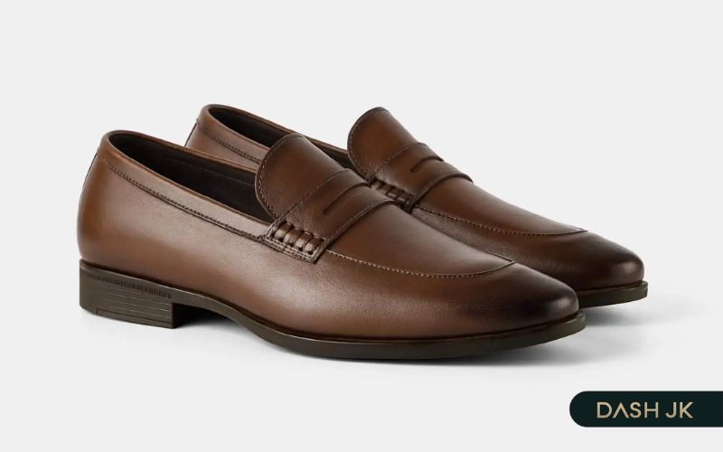 Giày da nam Loafer Revival đai ngang khoét lỗ