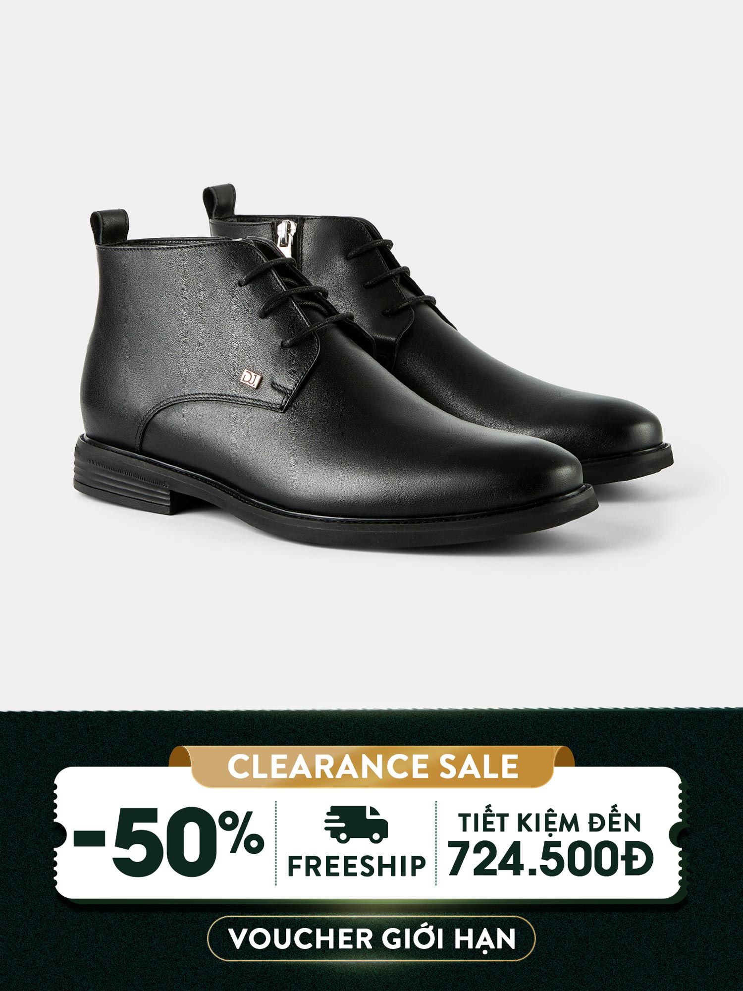 Giày Boots nam ELEGANT Boots - Đen 1501