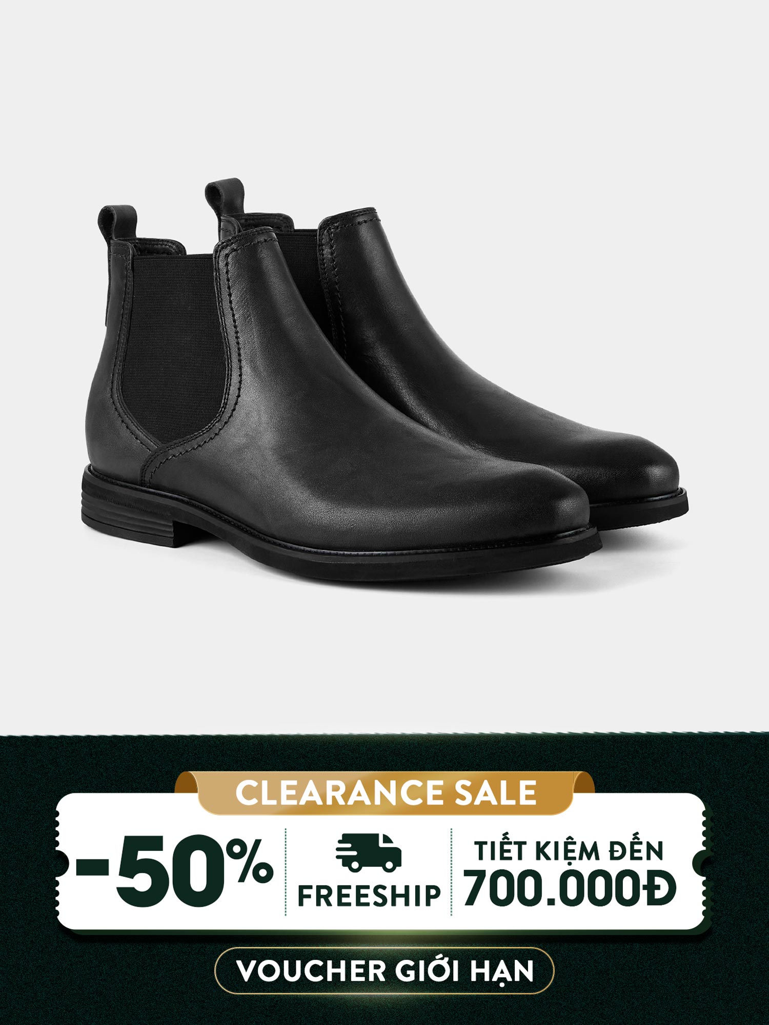Giày Boots nam MATURE Chelsea Boots - màu Đen 1501