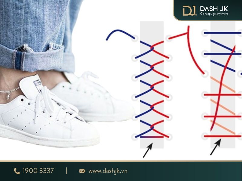 Cách buộc dây giày thể thao