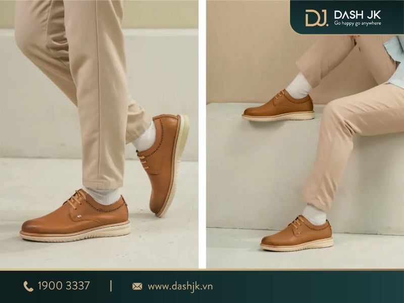 Giày thể thao nam đẹp, êm ái DASH JK da bò cao cấp nhập khẩu tại Ý